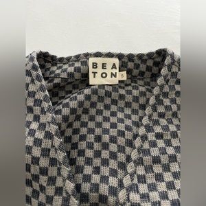 Beaton linen check house dress size Small